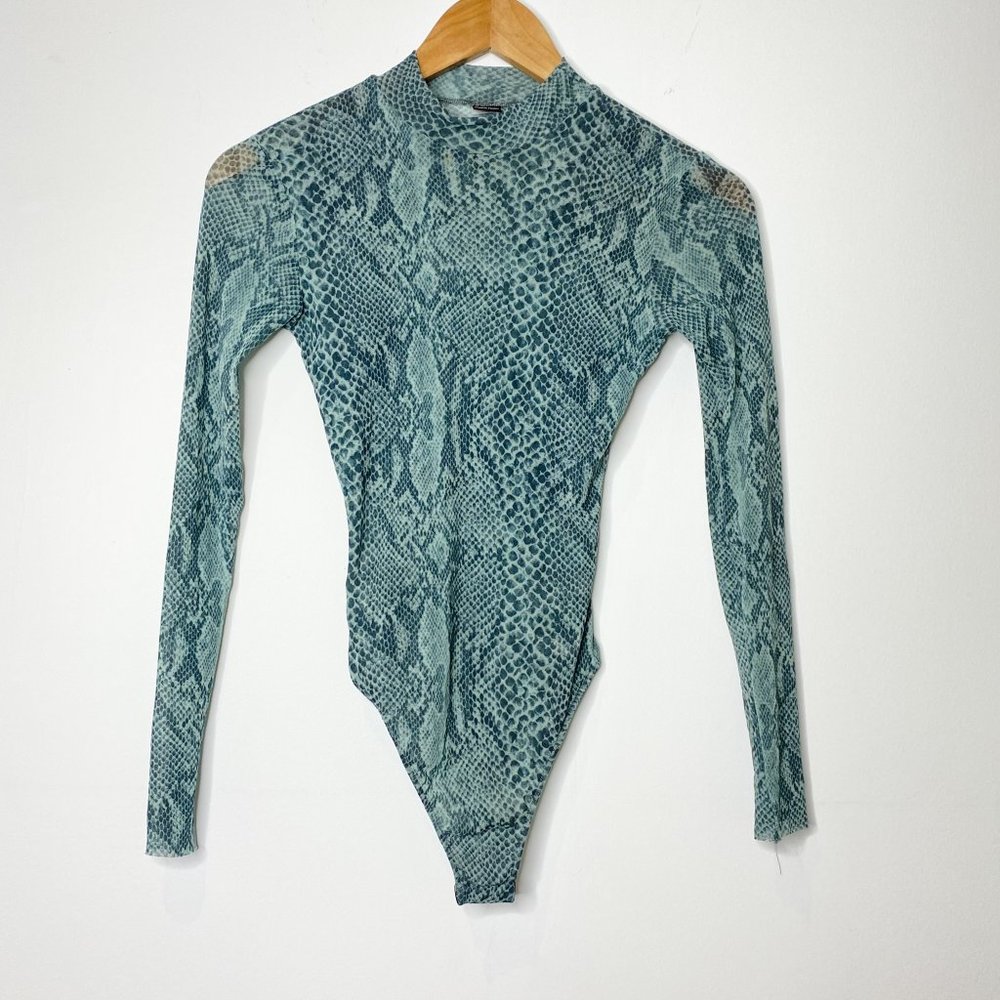 Revolve Python Tulle Mock Neck Bodysuit - image 6